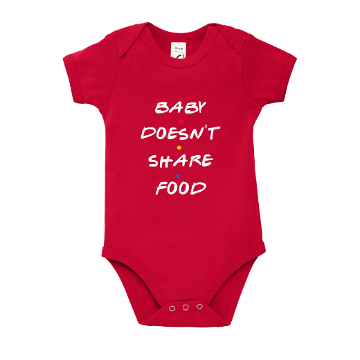 Εικόνα της Φορμάκι μωρού με τύπωμα  "Baby doesn't share food" 