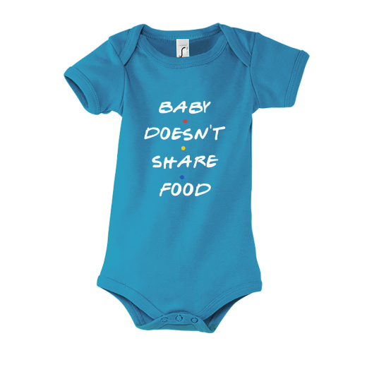 Εικόνα της Φορμάκι μωρού με τύπωμα  "Baby doesn't share food" 