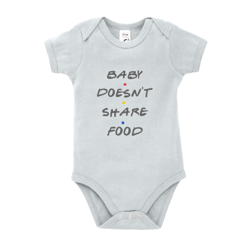 Εικόνα της Φορμάκι μωρού με τύπωμα  "Baby doesn't share food" 